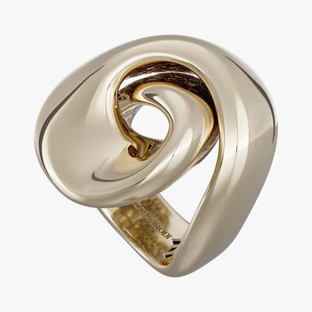 18K Gold Fractal Ring Code 9987